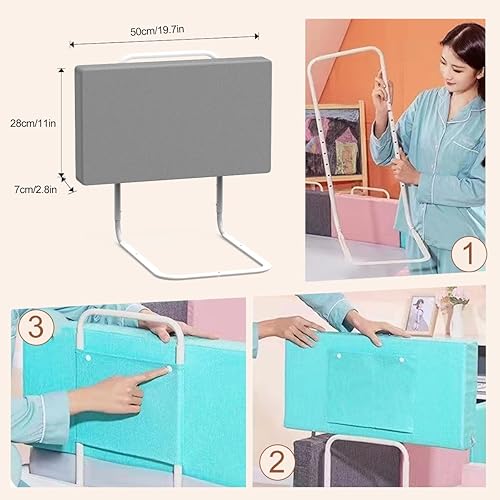 Miniatura 5 de Riel de cama para niños pequeños riel de protección de cama reforzado mejorado para adultos niños individual bebé cunas combinación gratuita para