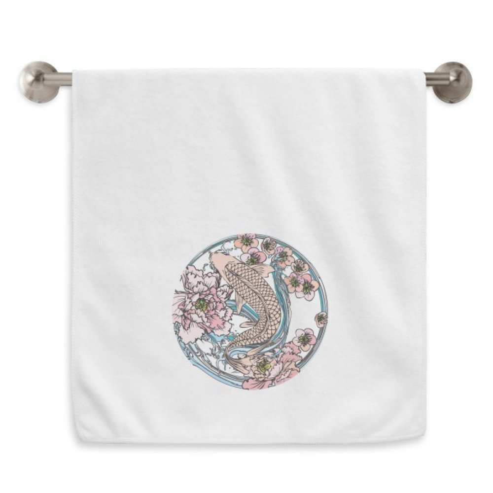 Serviette lotus rose et géométrie 13x29 pouces blanche en tissu moelleux pour le quotidien