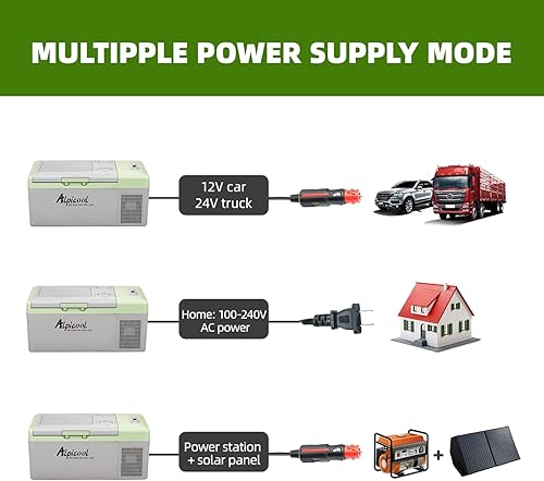 Miniatura 5 de Alpicool Y16T Portable Fridge 12 Volt Car Refrigerator 16 Quart Freezer for Fishing, Camping, RV, Truck, Boat-12/24V DC