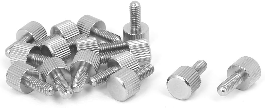 Uxcell Sky Blue Thumb Screws 10pcs - 6#-32 Thread For PC Case, Knurled Aluminum