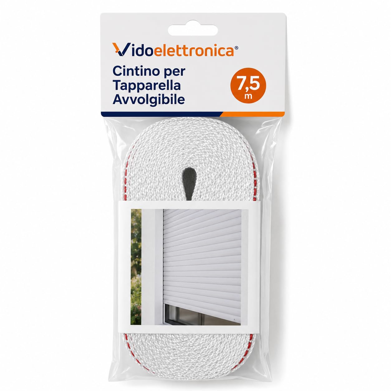 Vidoelettronica® 7.5m Roller Blind Replacement Polypropylene Strap for Roller Shutters White Belt for Home Winder