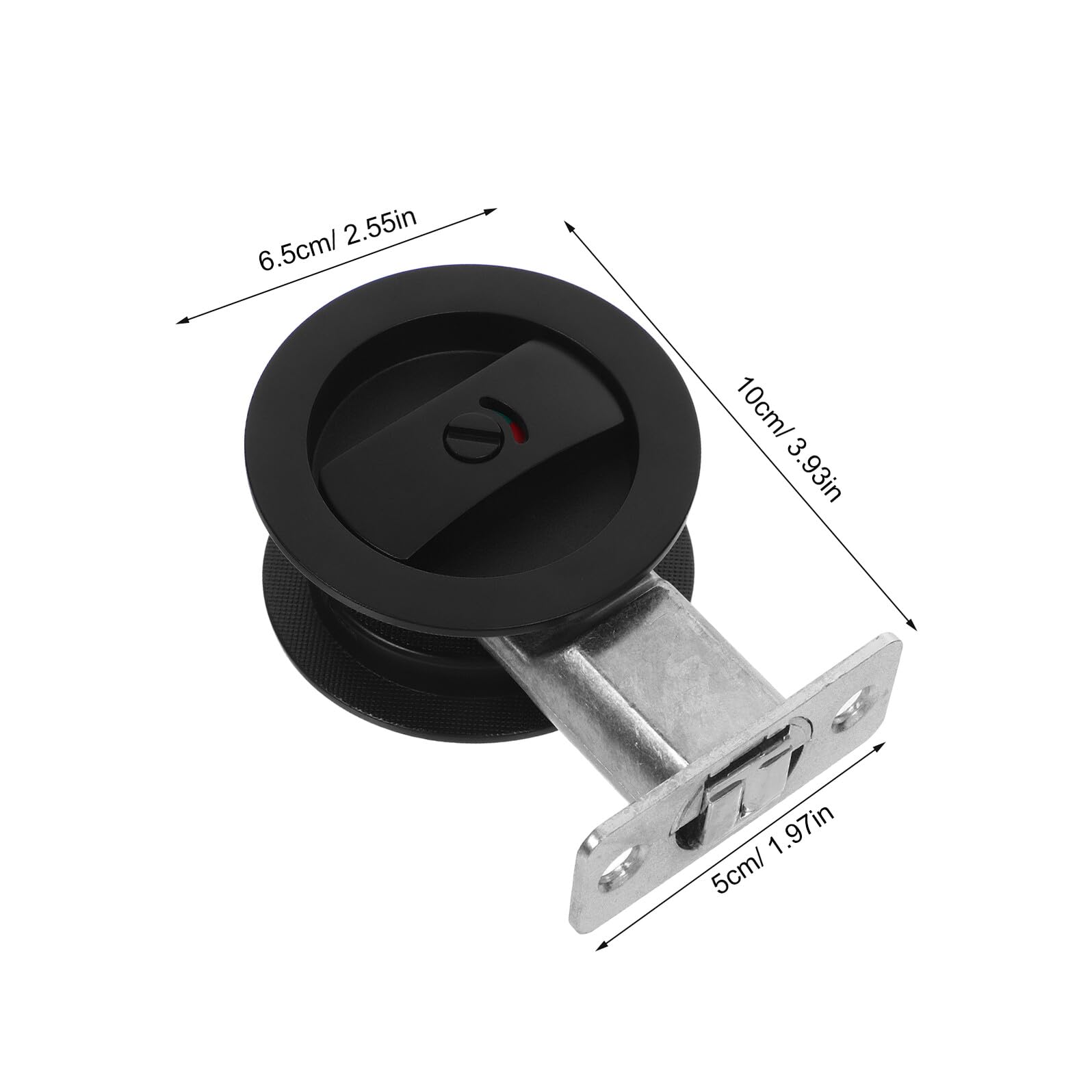 Serratura Rotonda Invisibile per Porta Scorrevole Chiavistello Integrato per Bagno Camera e Ufficio Chiusura Nascosta Ergonomica per Sicurezza Domestica e Interni