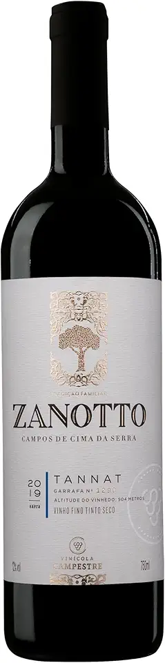 VINHO FINO TINTO SECO TANNAT ZANOTTO - 750 ML
