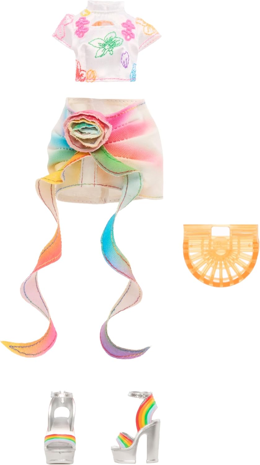 Rainbow High Style Icons Amaya – 28cm Fashion Doll with Long, Comb Hair, Includes a Second Outfit with Matching Accessories and a Pair of Shoes. The Doll with 13 Movable Hinge Points