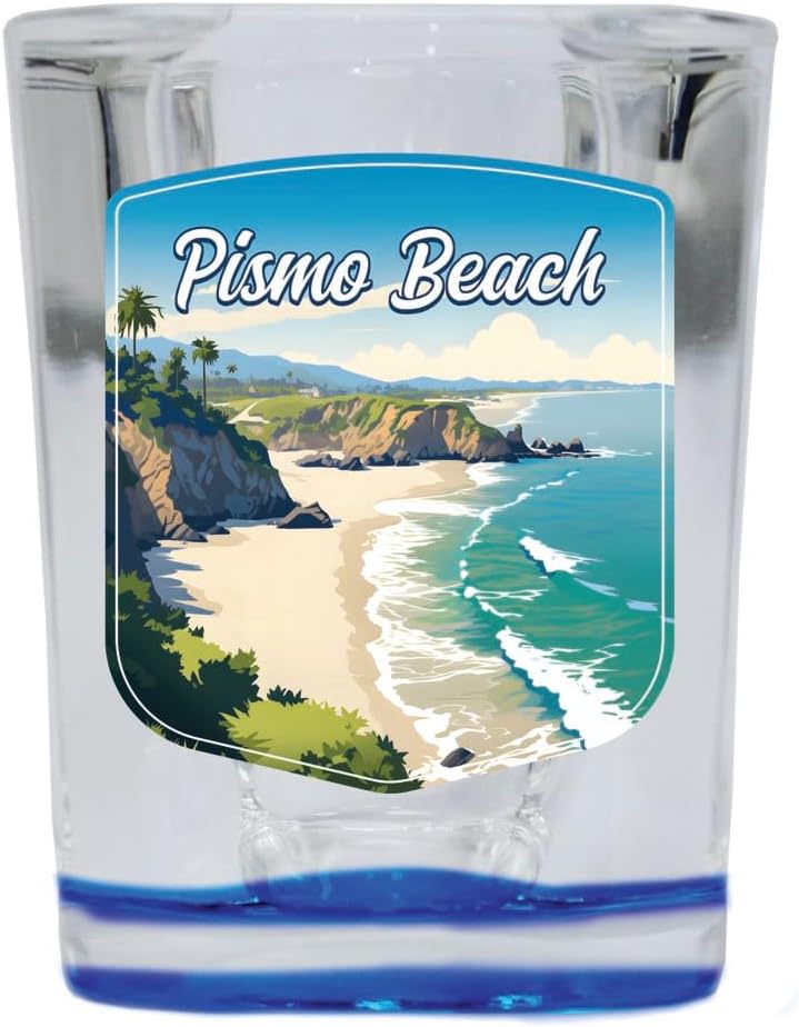 Vaso Shot Souvenir Pismo Beach 2 oz Base Azul 4 Pack