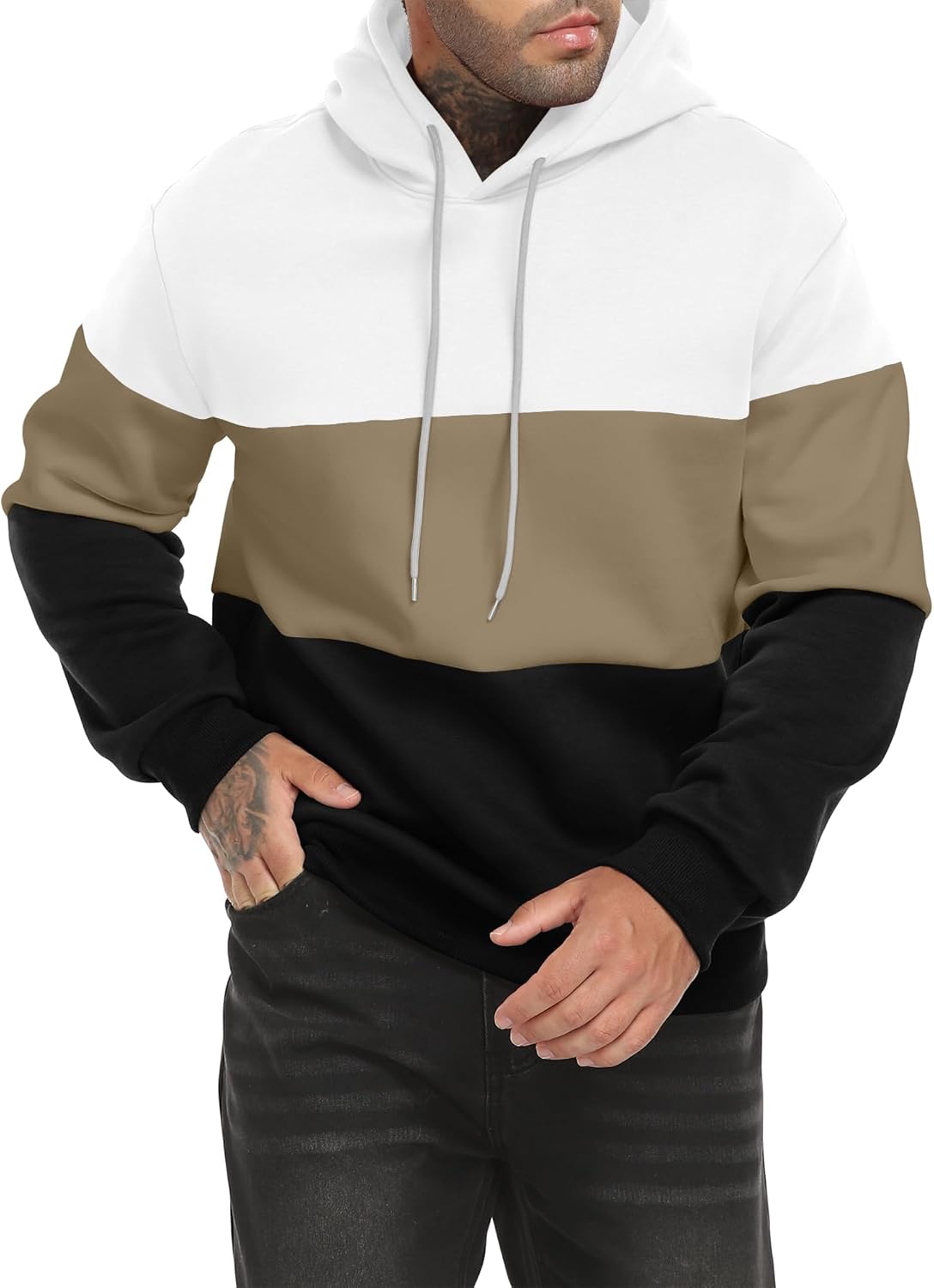 Men's Hooded Sweatshirts Long Sleeve Winter Hoodies Pullover Sweatshirts with Pockets