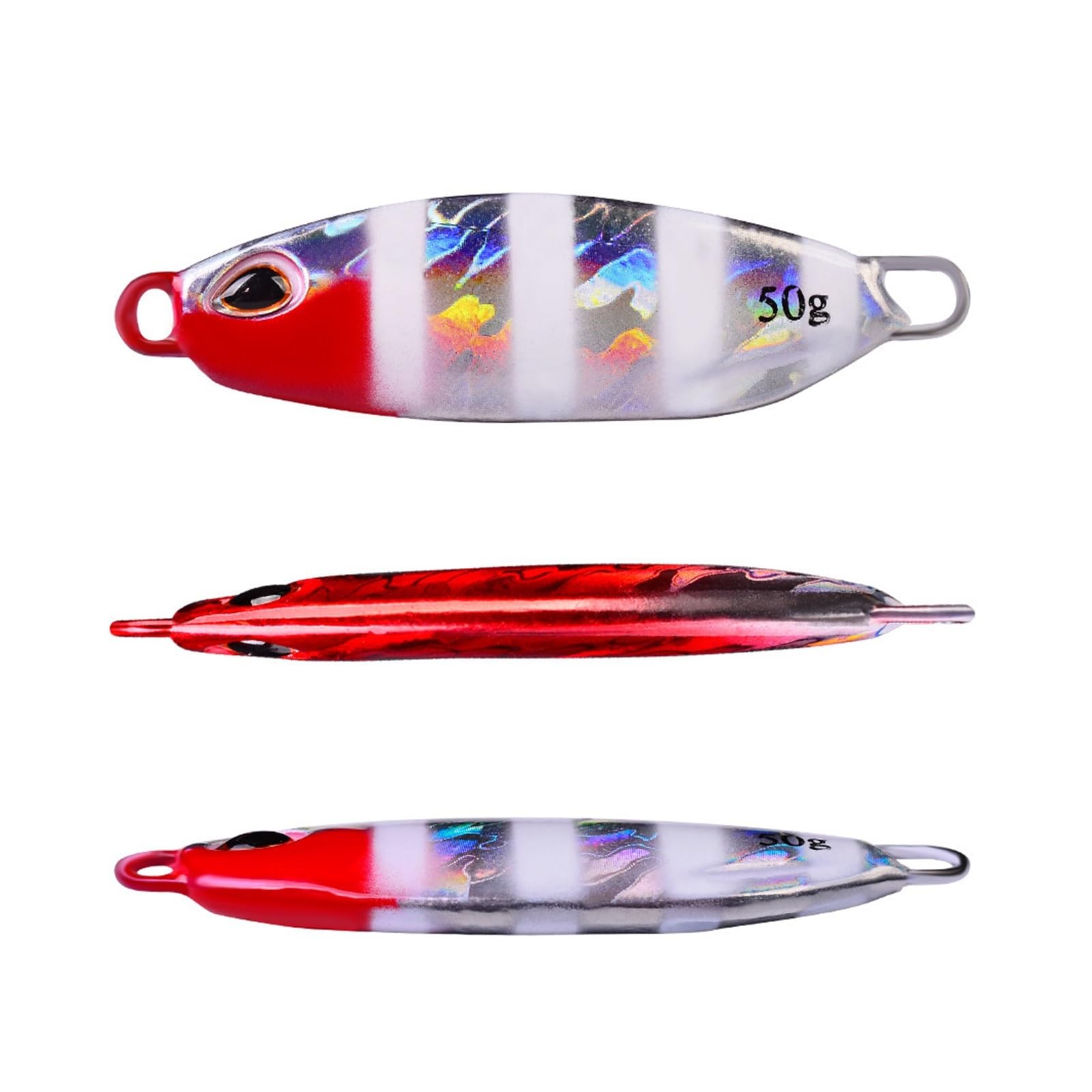XILILHC 10 Unids/Set Metal Jig Cuchara Señuelo Cebo Artificial Shore Lento Jigging Aparejos De Pesca De Lubina 10g 15g 20g 30g 40g 50g