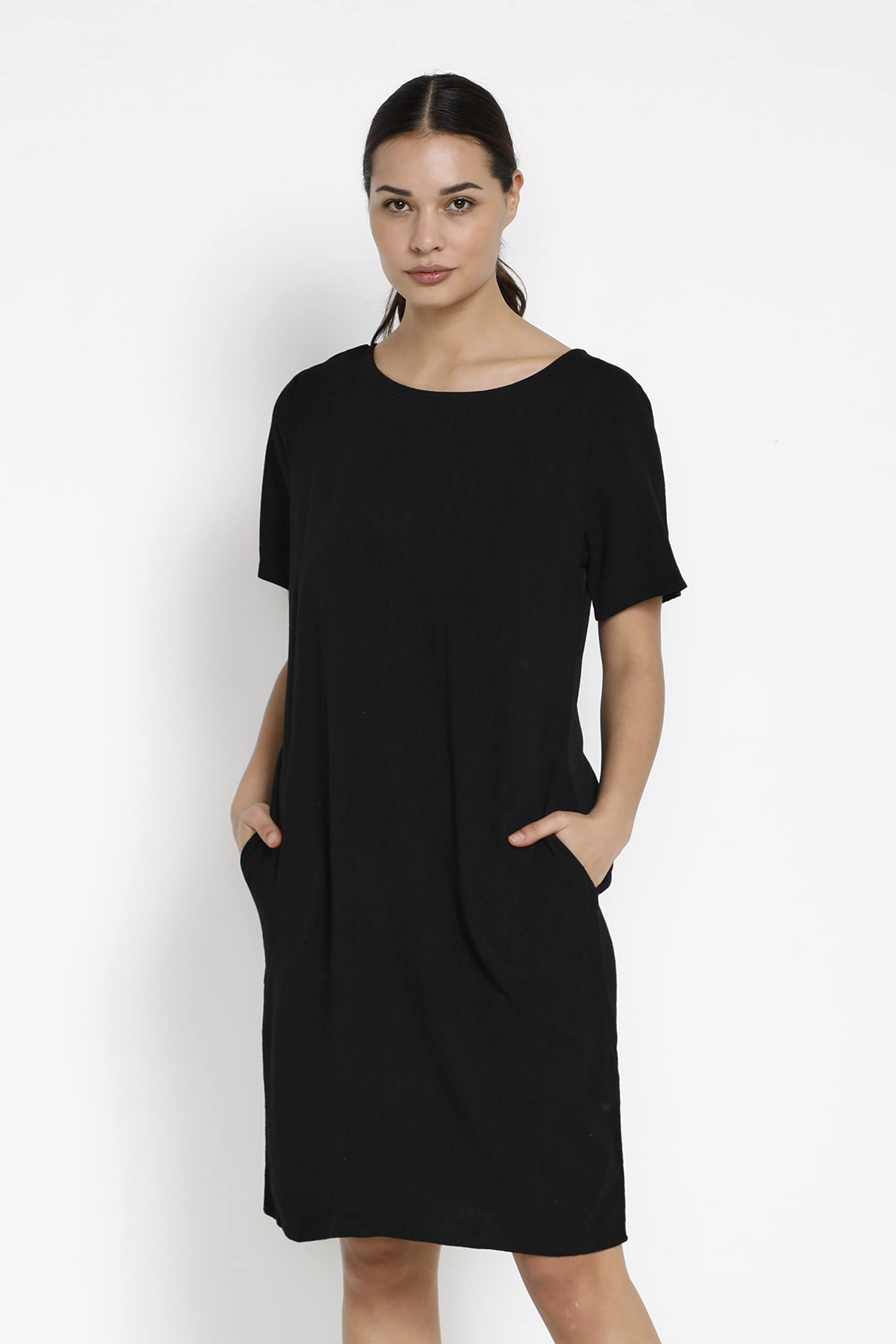 KAFFE Damen Kleid KAliny Damen Kleid Kurzarm Basic Rundhals Shirtkleid Kurzarm