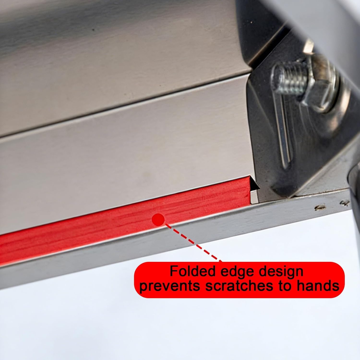 Stainless Steel Workbench with Three-Tier Storage Rack Adjustable Legs Triangular Structure Four-fold Edge Design Kitchen Work Table Reinforced Crossbeam Suitable for Hotels