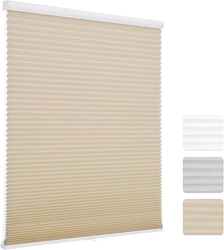 Vista 18 de MYshade Persianas Opacas Celulares Inalámbricas de 1.5 Pulgadas, Persianas Impermeables con Aislamiento Térmico y Reducción de Ruido, Tratamientos