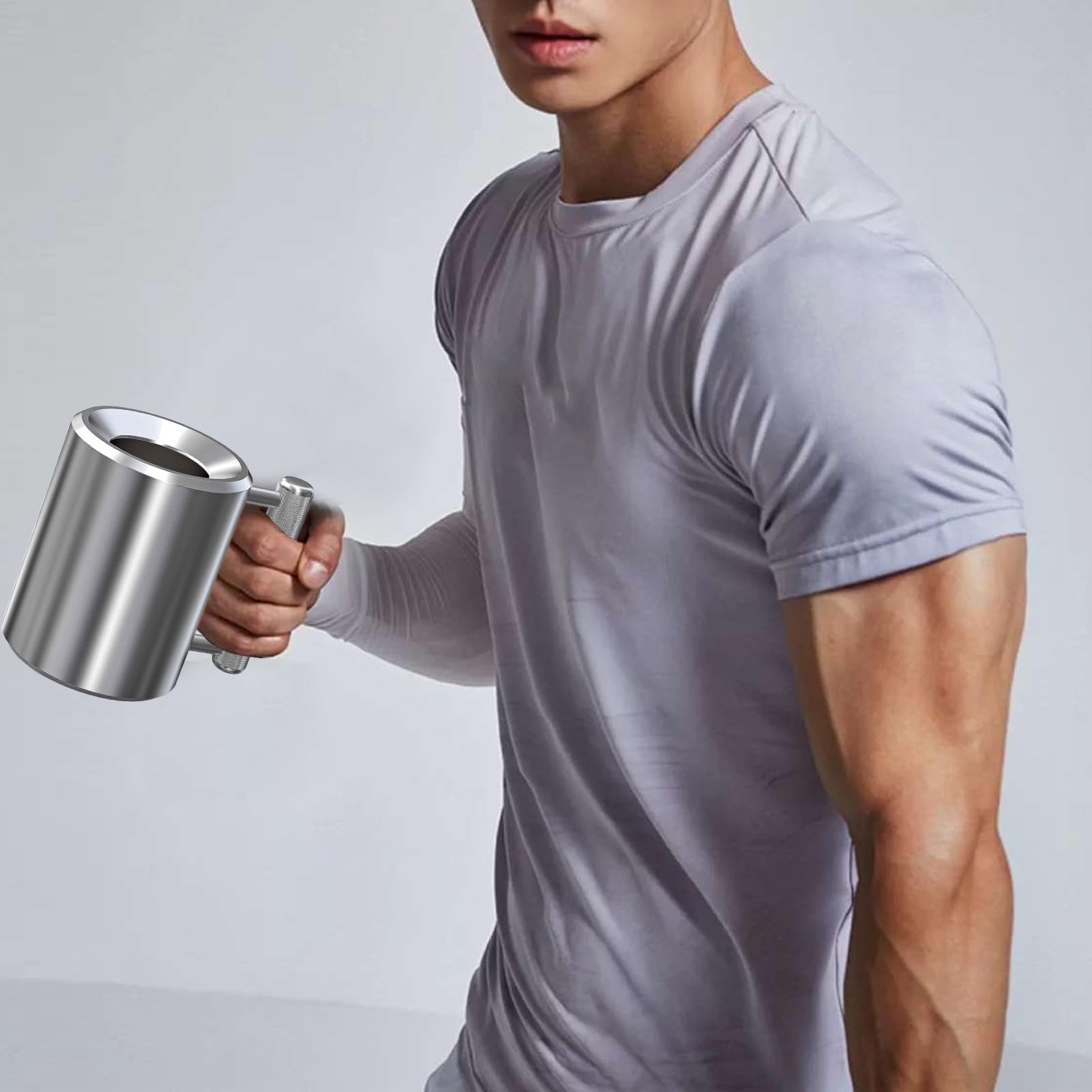 Bicchiere Caffè Pesante a Forma di Manubrio Borraccia per Sport e Fitness | Bottiglia in Metallo Pesante Antiscivolo per Birra, Boxe, Attività Sportive All'aperto e Palestra