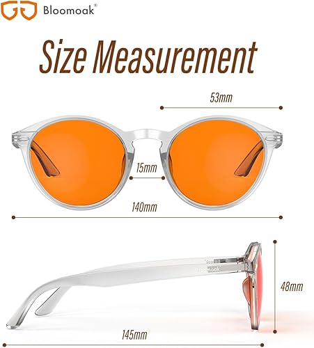 Miniatura 6 de Bloomoak - Gafas de bloqueo de luz azul-Gafas de juego ámbar antirreflejos para un mejor sueño para pantallas, juegos, televisores, teléfonos