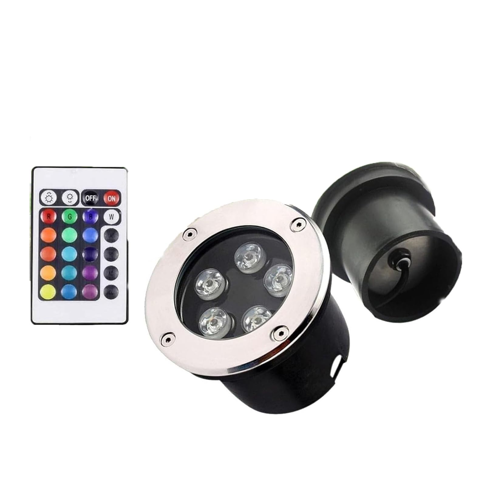 Foco LED Piscina, Luces De Paisaje Submarino, Foco Sumergible IP68, Foco Sumergible LED Con Cambio De Color RGB, Para Jardín, Focos De Piscina, Con Mando A Distancia(24V,36w)