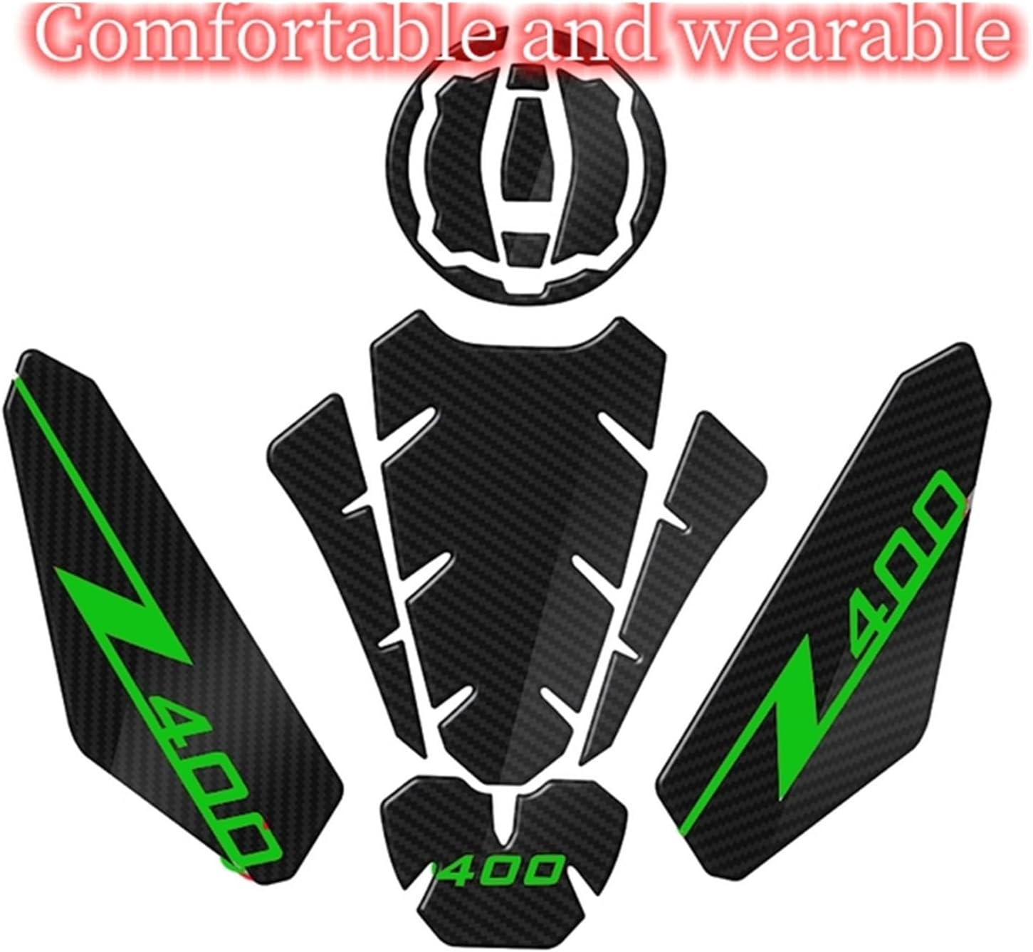 アクセサリー R バイク燃料タンクステッカー カワサキ Z400 オートバイ燃料タンク