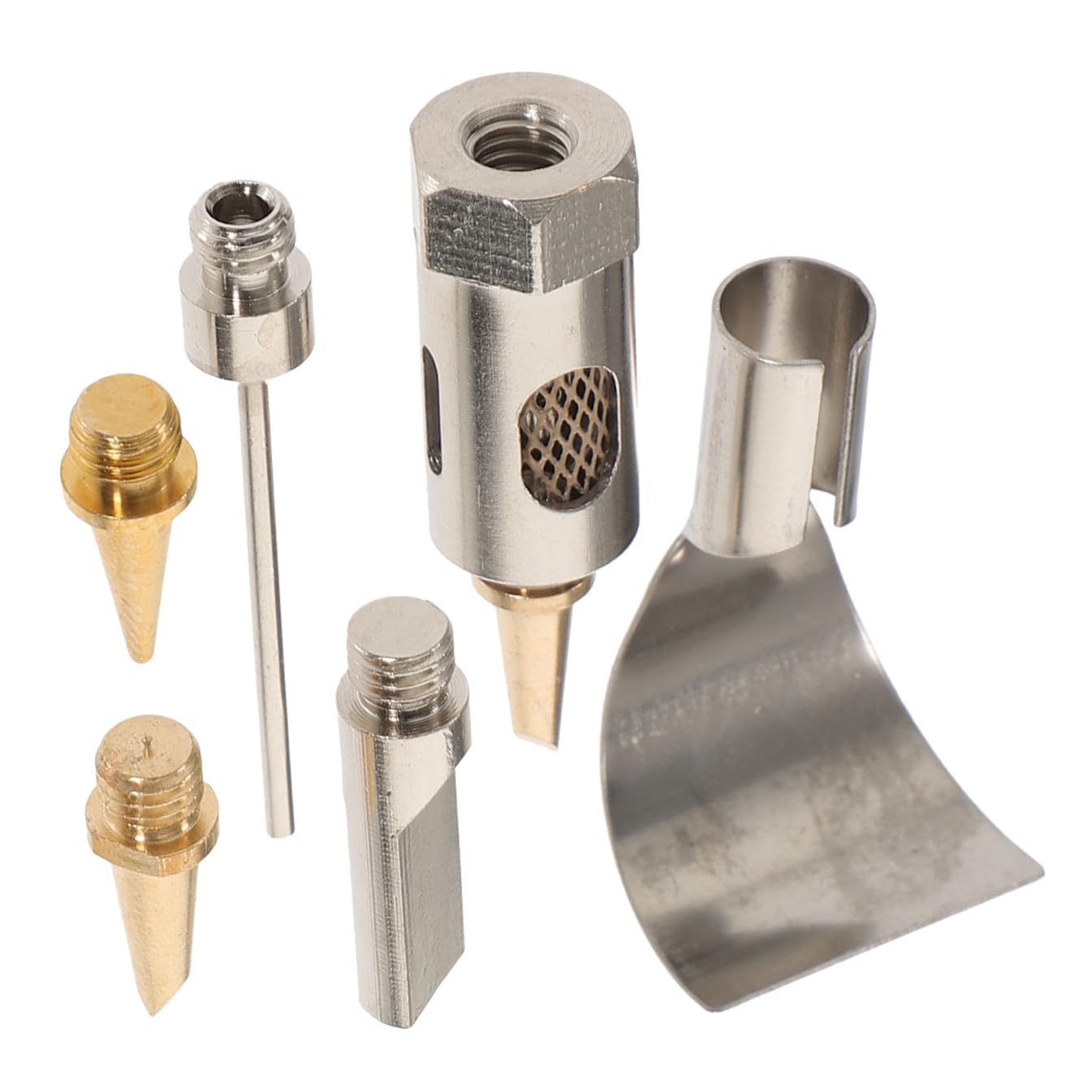 DOITOOL 1 Set de Pointe de Fer à Souder au Butane, Tête de Torche à Gaz en Métal Argenté, Légère, pour Soudage de Précision et Diverses Applications