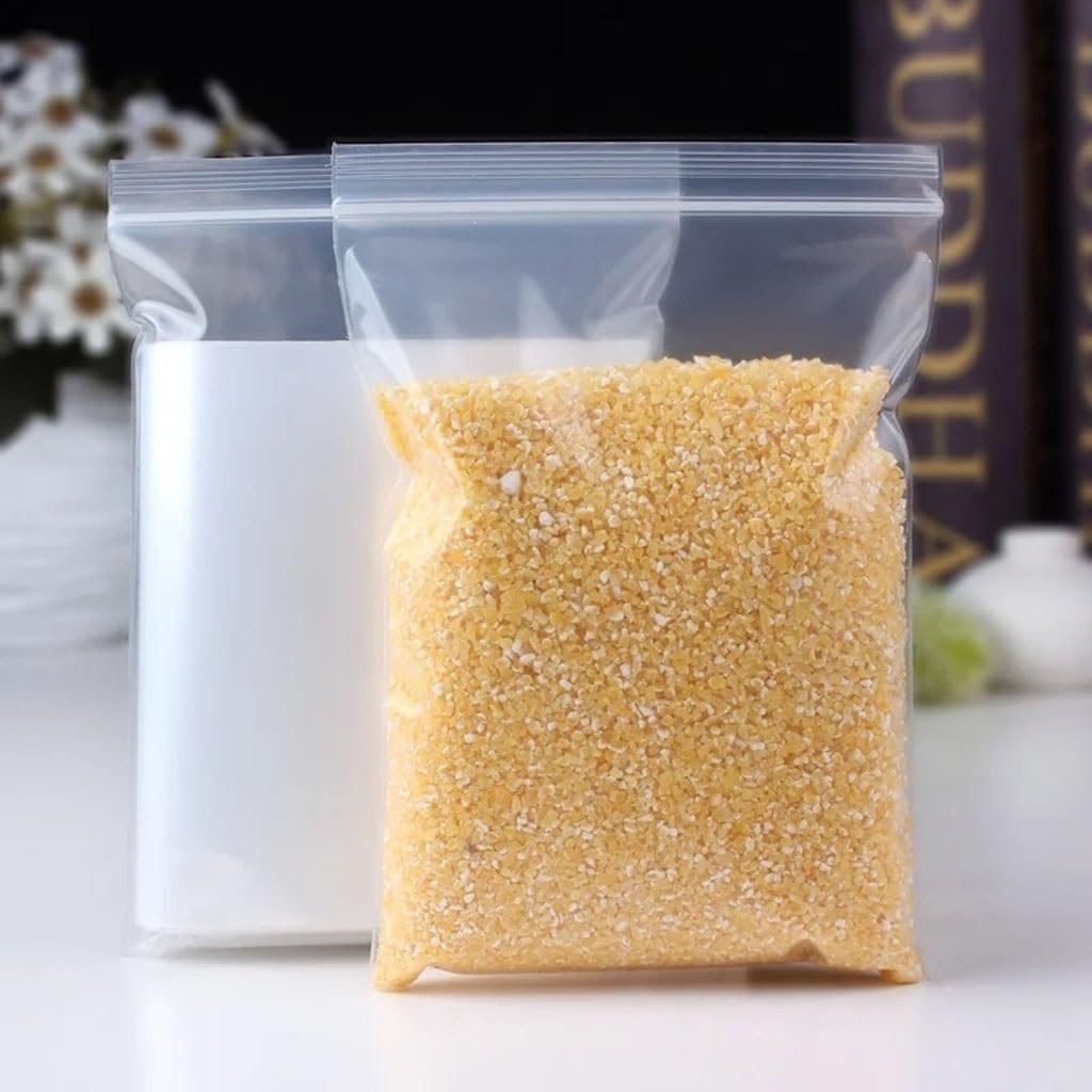 100pcs Thicken Zipper Sealed Bags Clear Plastic Storage Bag for Small Jewelry Food Packing Reclosable Plastic Ziplock Bags(4x6cm(100pcs))