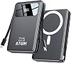 Power Bank Magnético Inalámbrico 10000mAh, Cargador Portátil 5 en 1 con 2 Cables Integrados, Batería Magnética de Carga Rápida 22.5W PD para iPhone 17/16/15/14/13/12 y Todas las Series, Negro 1