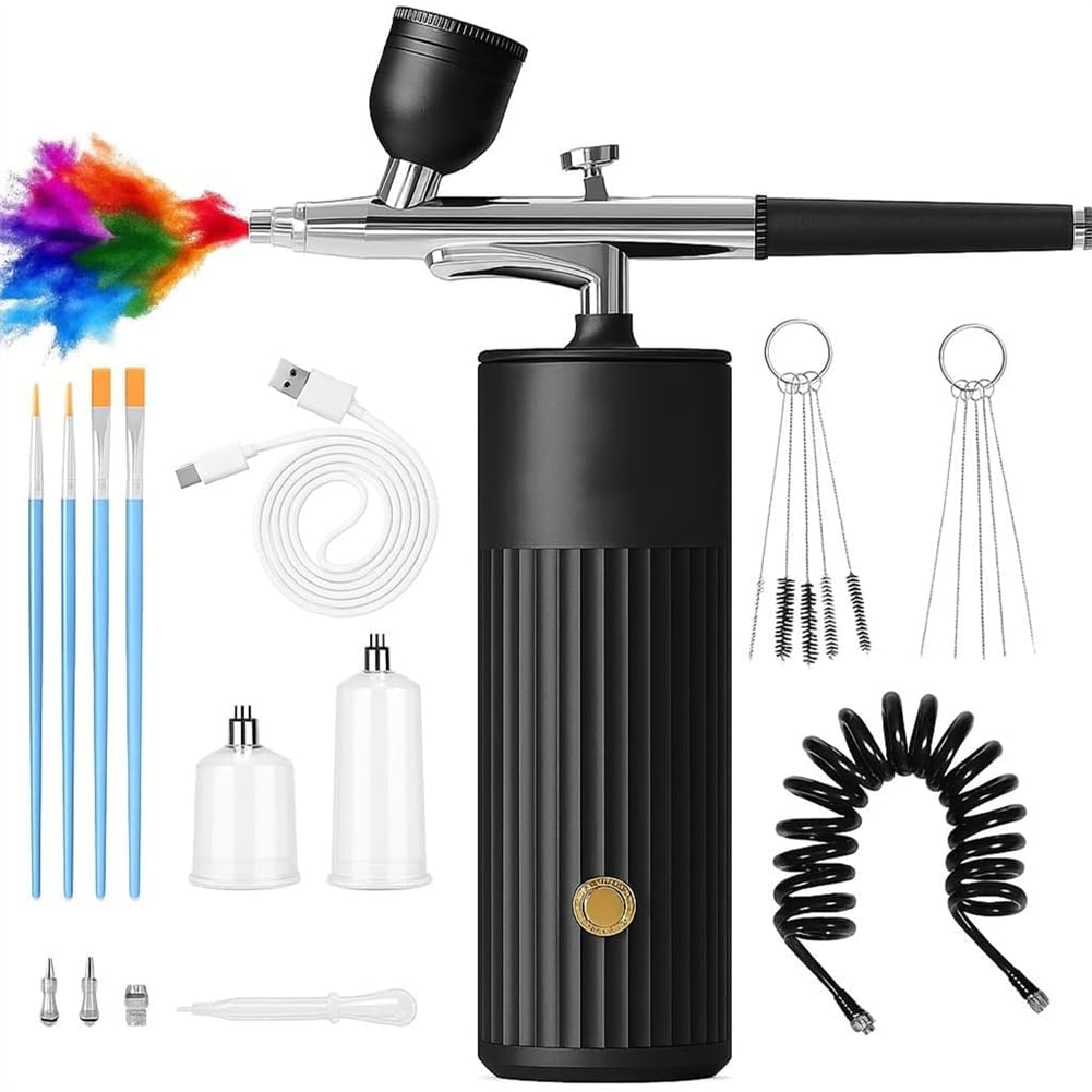 Aérographe sans fil 48 Psi portable pour réussir vos tracés de nail art sans taches