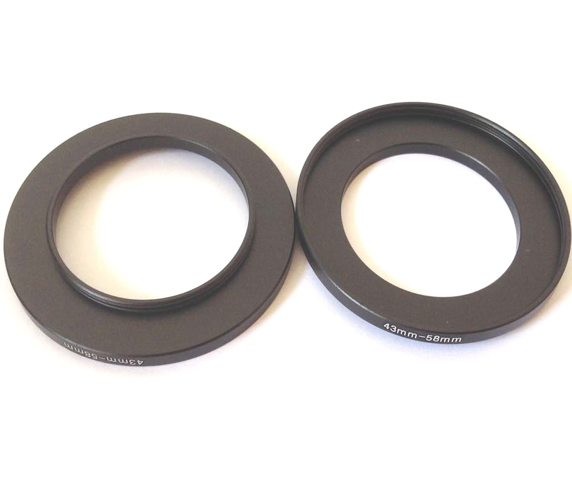 xjgmao2x Camera Lens 43-58mm Step Up Conversion Rings Connect Adapter Size 43mm To 58mm Filter Aperture Connector Screws Video Focus Digital Photo Film Attach-ment 43-58 Photography Parts Accessories