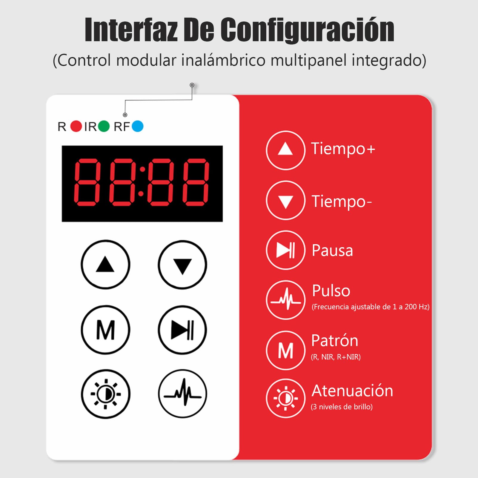 GOURIXIN Panel De Terapia De Luz Roja, Dispositivos De Terapia De Luz Roja Infrarroja Cercana De 630/660/810/830/850 NM, Carcasa De Aluminio, con Control Remoto, para Cuerpo Y Rostro
