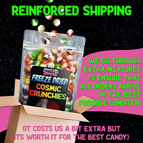 Premium Freeze Dried Skittles - Cosmic Crunchies Freeze Dried Candy Shipped In Box For Extra Protection - Space Age Snacks Freeze Dry Candy Freetles Dry Freeze Candy For All Ages (8 Ounce) #TOP3