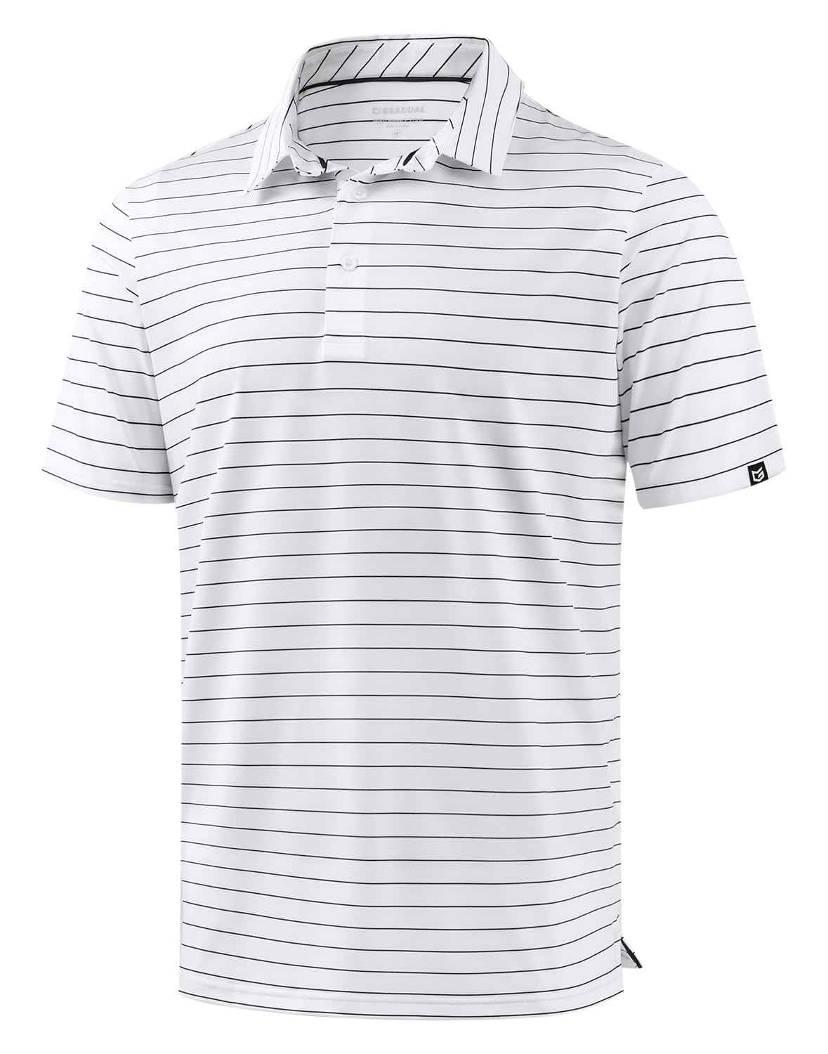 G Gradual Mens Golf Shirt Dry Fit Moisture Wicking Performance Short Sleeve Striped Polo Shirts for Men Dressy Casual — view 22