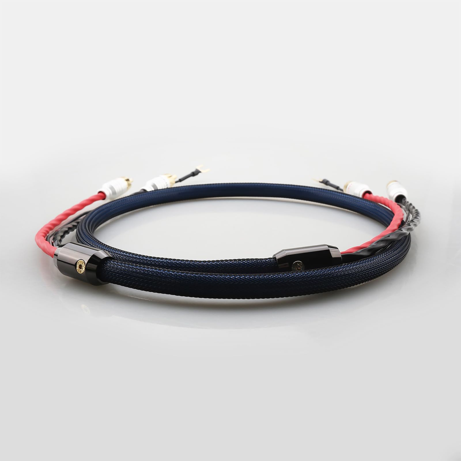 Giradischi 2RCA cavo con schermatura rivestita in argento migliora i bassi e alti chiari Cavo di registrazione Premium