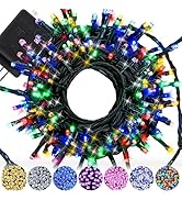 LEDイルミネーションライト 100球 10m 室内用 クリスマスツリー デコレーション AC電源対応 コンセント コントローラー付き 8モード ハロウィン パーティー バレンタインデー 新年 ...