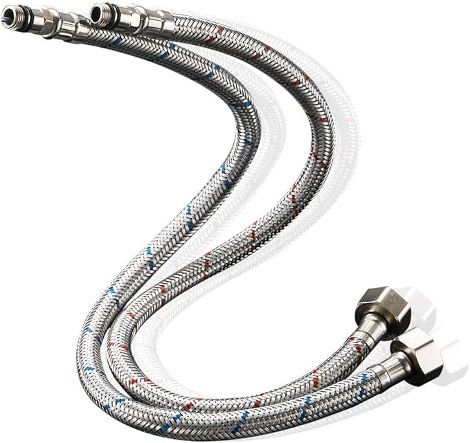 Heable Pack of 2 Kitchen/Basin Monobloc Mixer Tap Connectors Flexi