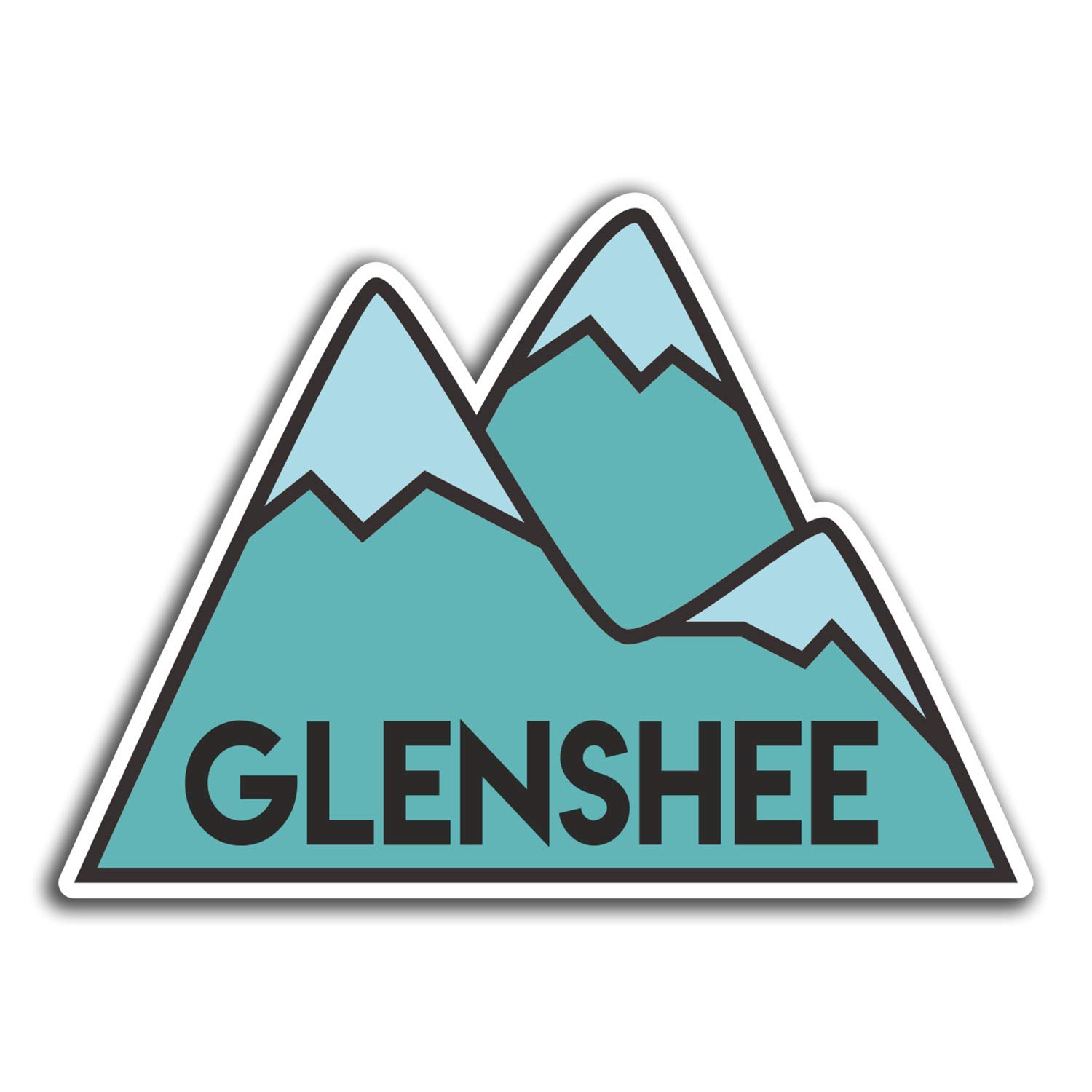 Destination Vinyl Ltd Multi 2 X 10Cm Glenshee Scotland Vinyl Stickers - Travel Sticker Laptop Luggage #32672 (10Cm Wide)
