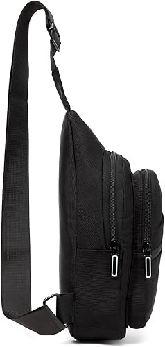 Miniatura 80 de EVANCARY Bolso bandolera pequeño para mujeres y hombres, mochila bandolera para viajes, al aire libre, senderismo Gris profundo