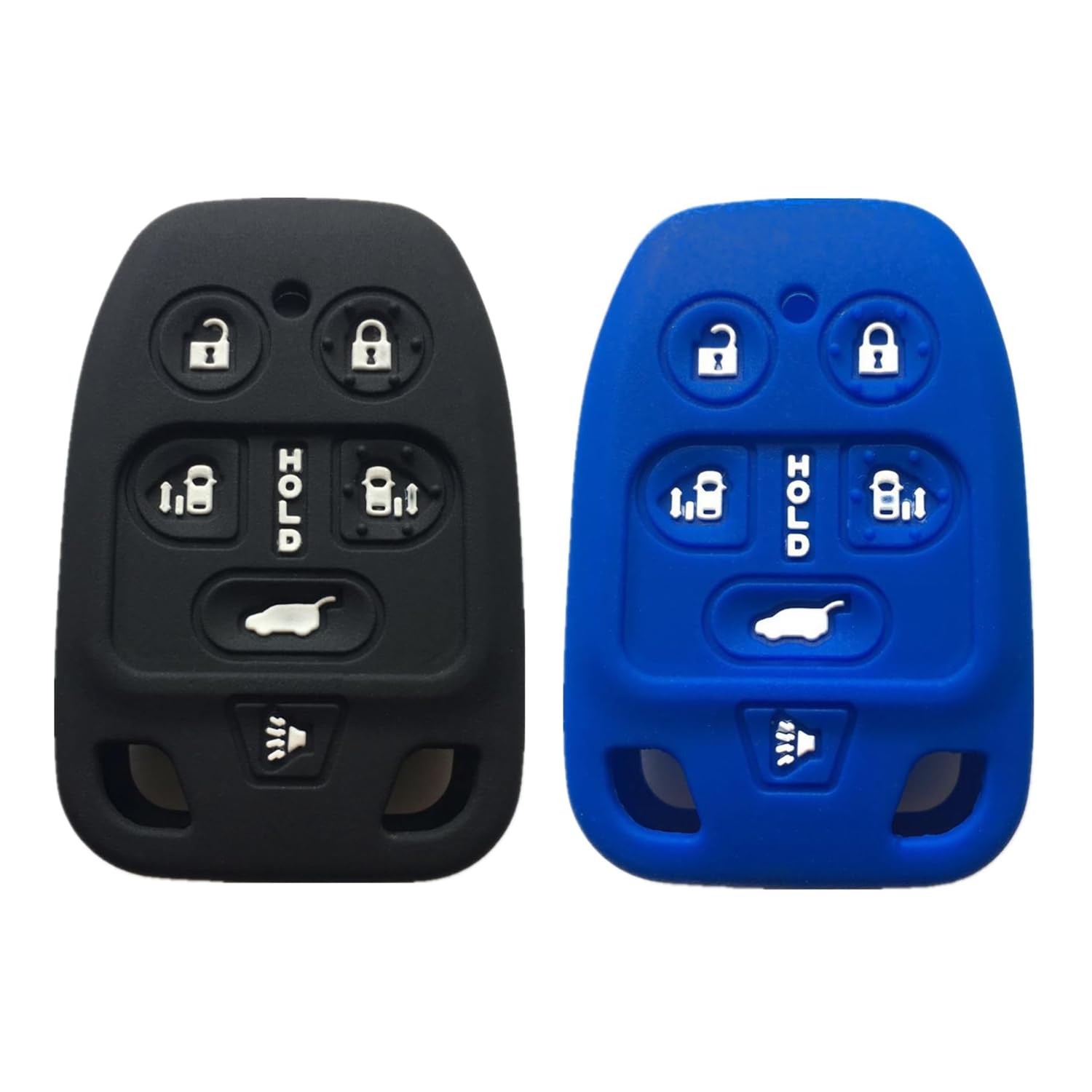 Key Fob Cover for Honda Odyssey: 2Pcs 6 Buttons Silicone Car Key Case Protector Fit for 2011 2012 2013 Honda Odyssey N5F-A04TAA 3248A-A04TAA | Black 2Pcs