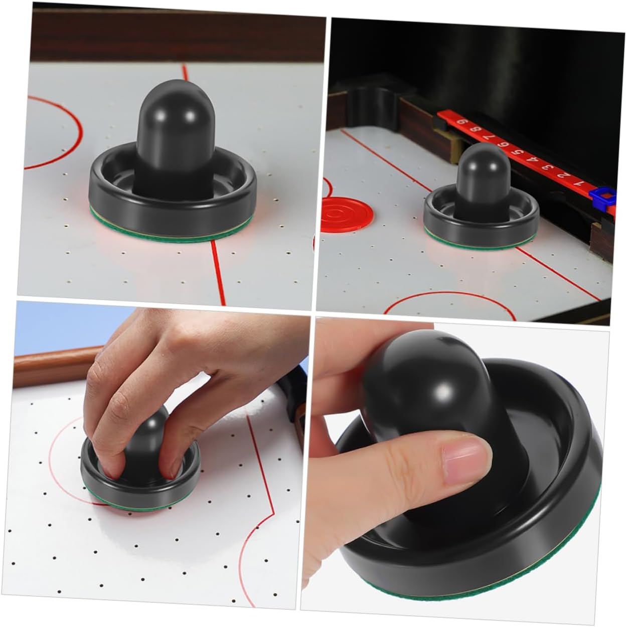 4sets Ice Hockey Pusher Set Pucks Replacement Accessories for Air Hockey Tables for Indoor and Family Fun