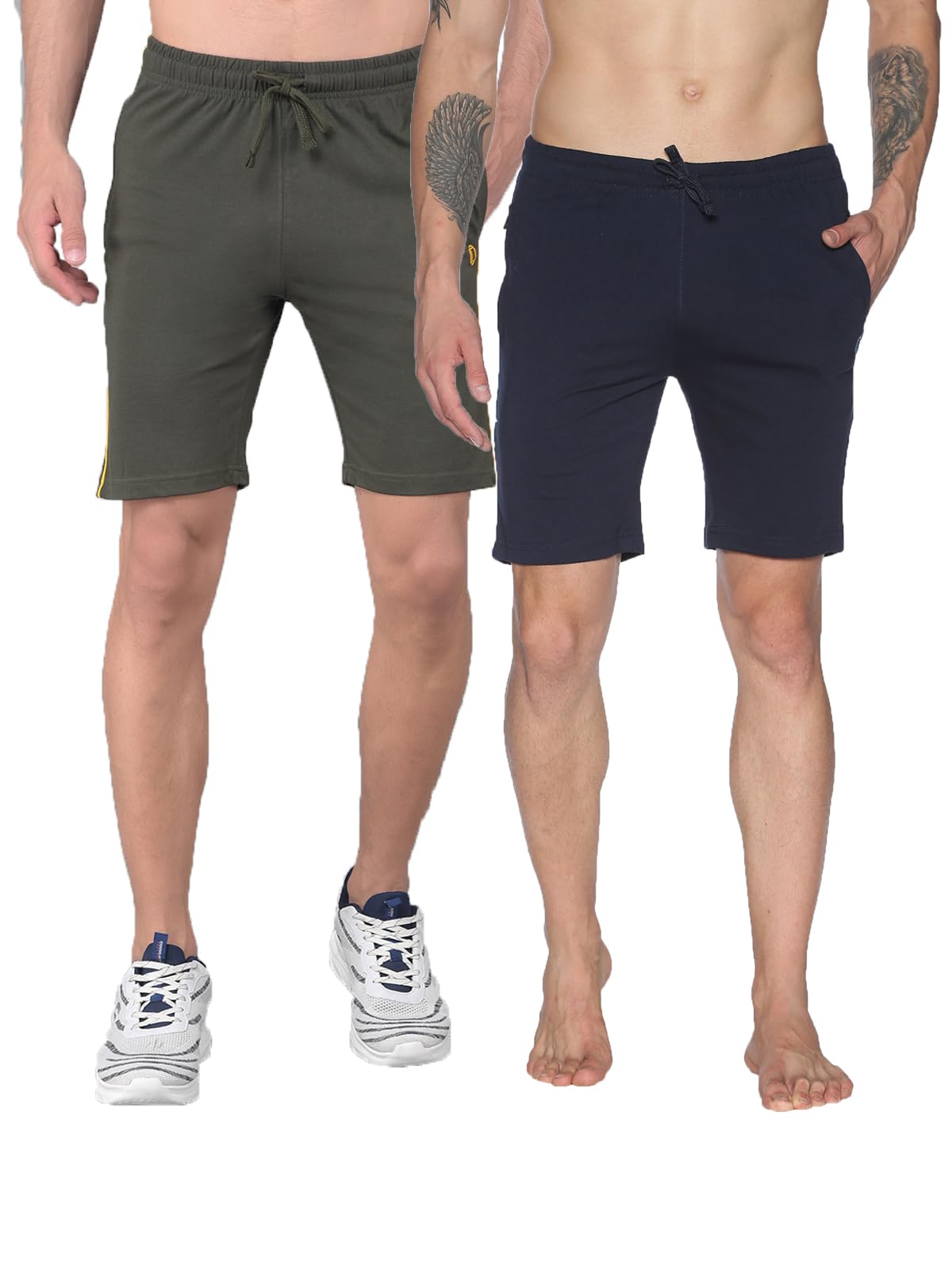dollar Cotton Rich Fabric Solid Men's Shorts | Contrast Piping | One Side Zipper Pocket with Embossed Branding | Self Waistband with Drawcord | Wide Array of Attractive Colours-picture-43
