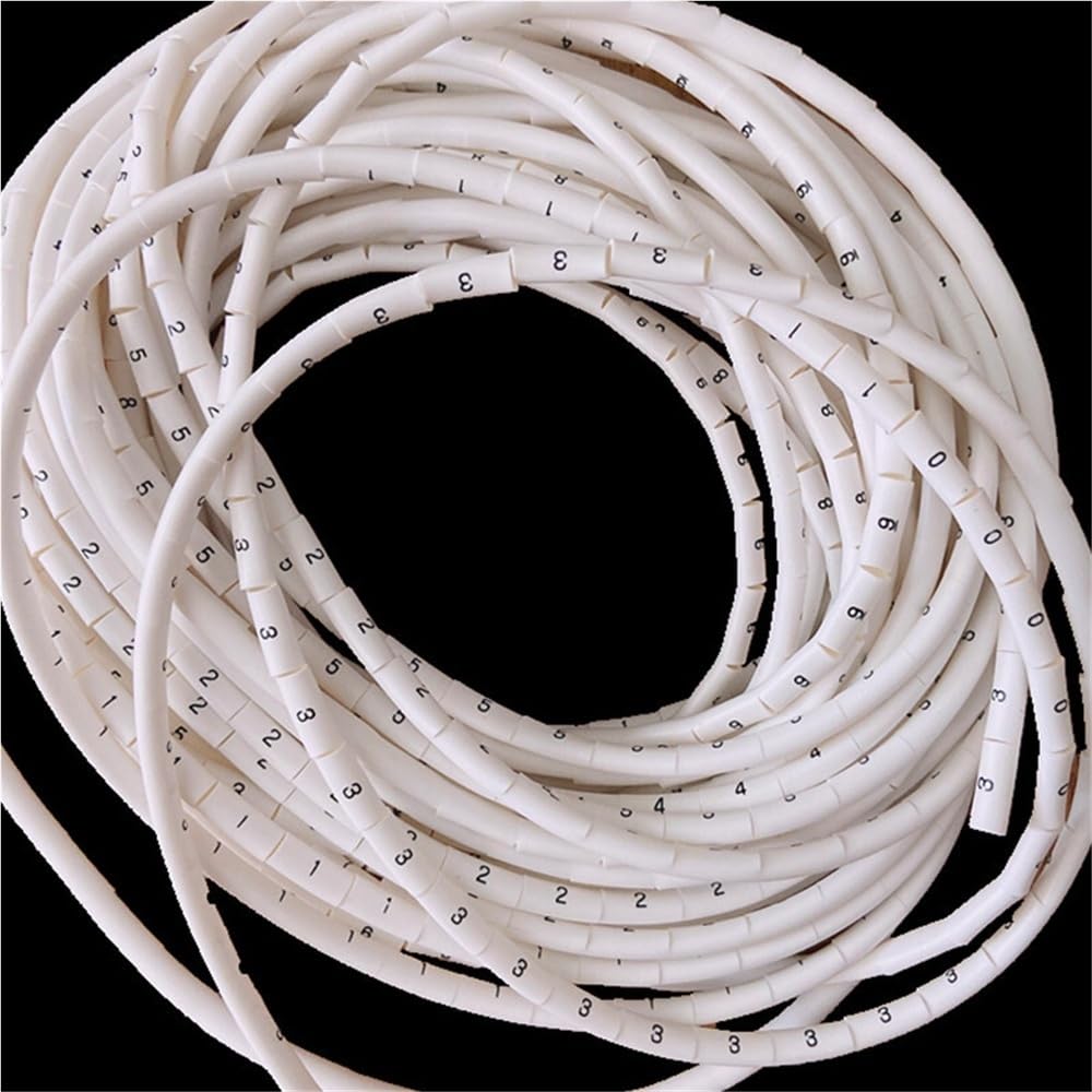 1000 Uds. Números de Tubos termorretráctiles 0-9, Marcador de Cable de PVC for identificación de identificación(4.0mm2)