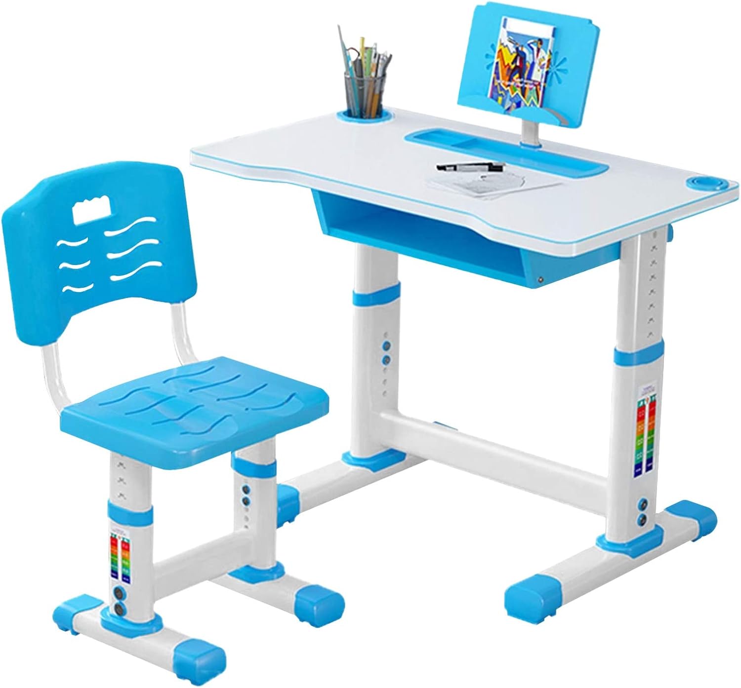 Buy DSVF Kids Desk and Chair Set, Children Desk and Chair Height