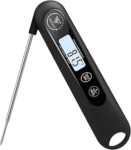 DOQAUS Meat Thermometers, 3S Instant Read Thermometer Digital Cooking Food Candy Thermometer with Backlight LCD and Magnet for Oil Deep Fry BBQ Grill Smoker