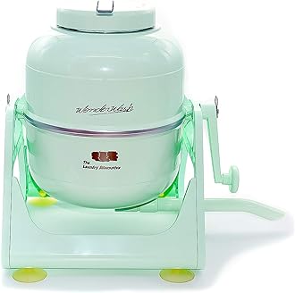 WonderWash Portable Washing Machine for Apartment & Tiny Spaces - Manual Hand Clothes Washer with Retro Design - Clean Laundry Anywhere with Our Countertop, Non-Electric, Small Washer - Mint Green