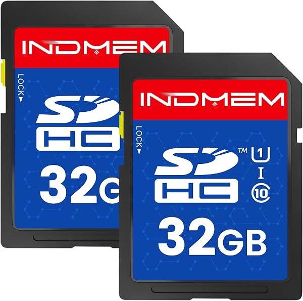 SD Card Pack, 32GB UHS-I SDHC U1 Class 10, High Speed for Digital Camera, Computer, Trail Camera 2 Packs - 1
