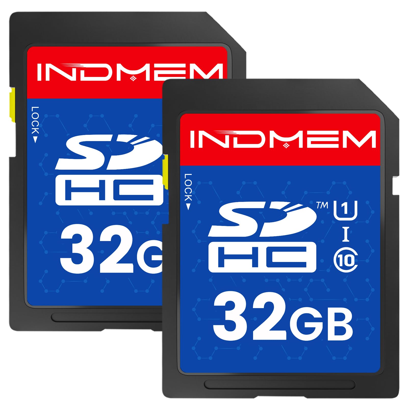 SD Card Pack, 32GB UHS-I SDHC U1 Class 10, High Speed for Digital Camera, Computer, Trail Camera 2 Packs