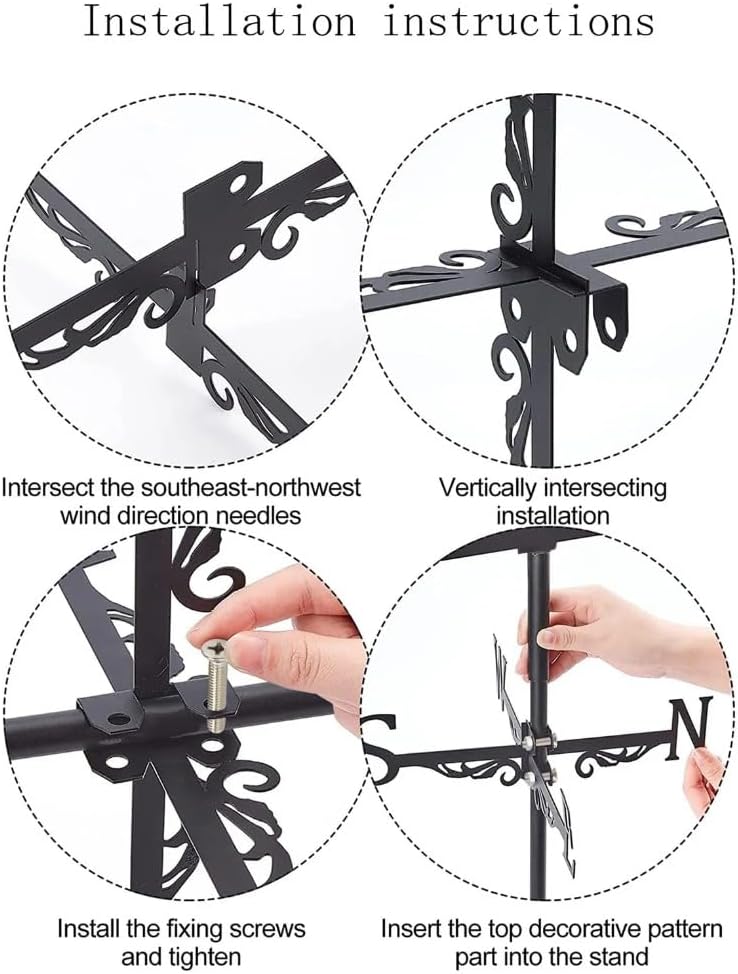 Black Metal Boar Weathervane - Wild Animal Silhouette Art for Garden, Roof, or Yard Decor