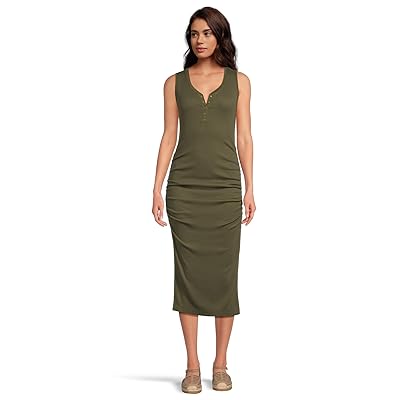 Michael Stars Samira Tank Henley Midi Dress Women