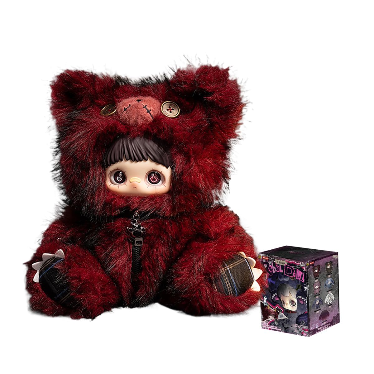 MayMei Rebel Doll Series Backpack Blind Box Action Figures Mystery Box Cute Random Toys Birthday Gift Christmas Collectible Toy for Desktop Ornaments, 1PC