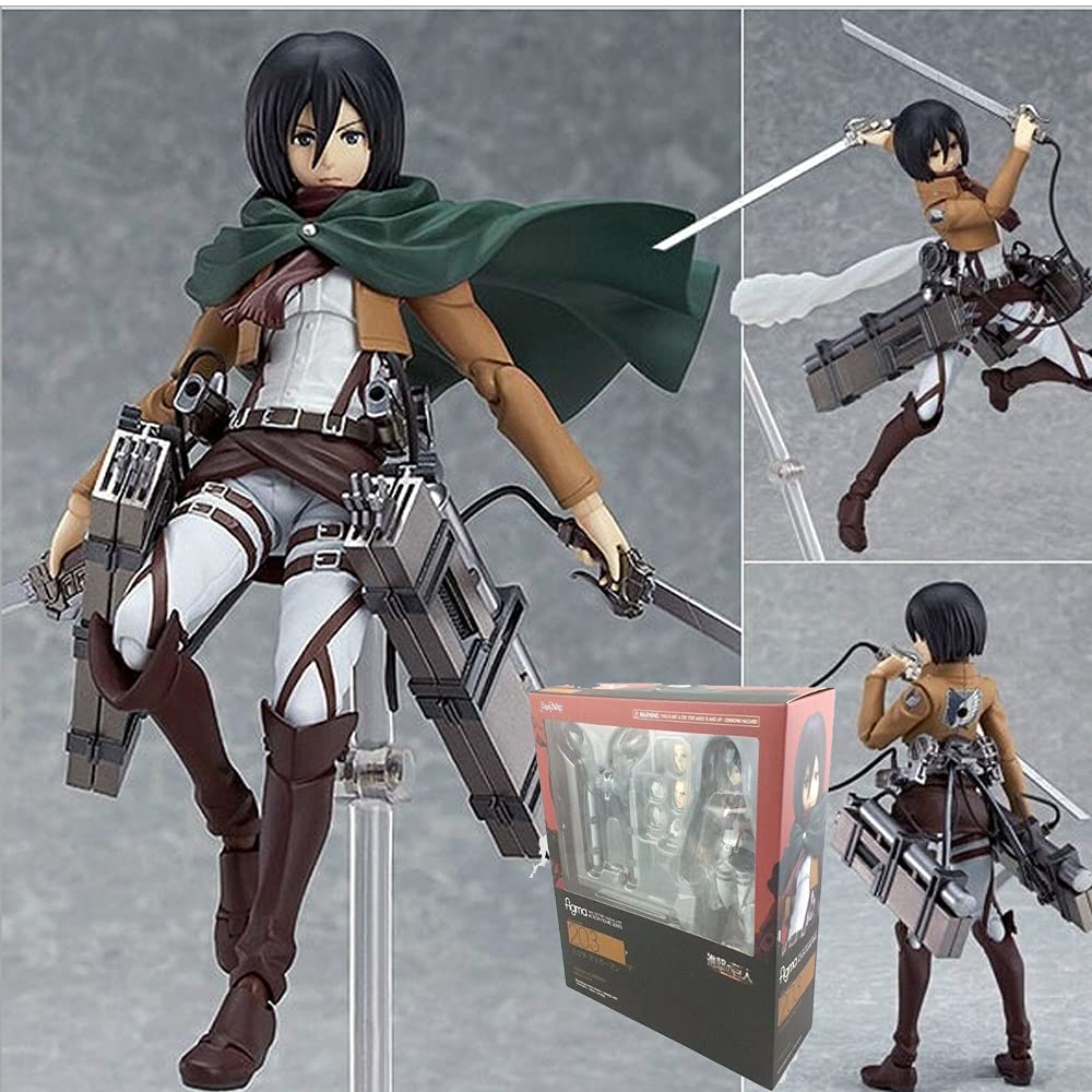 Figurine d'action Attack On Titan, Mikasa Ackerman Action Figure Sculptures Jouets à collectionner Jouet Anime Statue nendoroid pour fan d'anime
