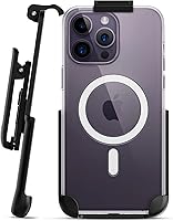 Vista 7 de Encased Clip para cinturón diseñado para la funda MagSafe transparente de Apple (iPhone 13 Pro Max/iPhone 14 Pro Max) solo funda, funda no incluida