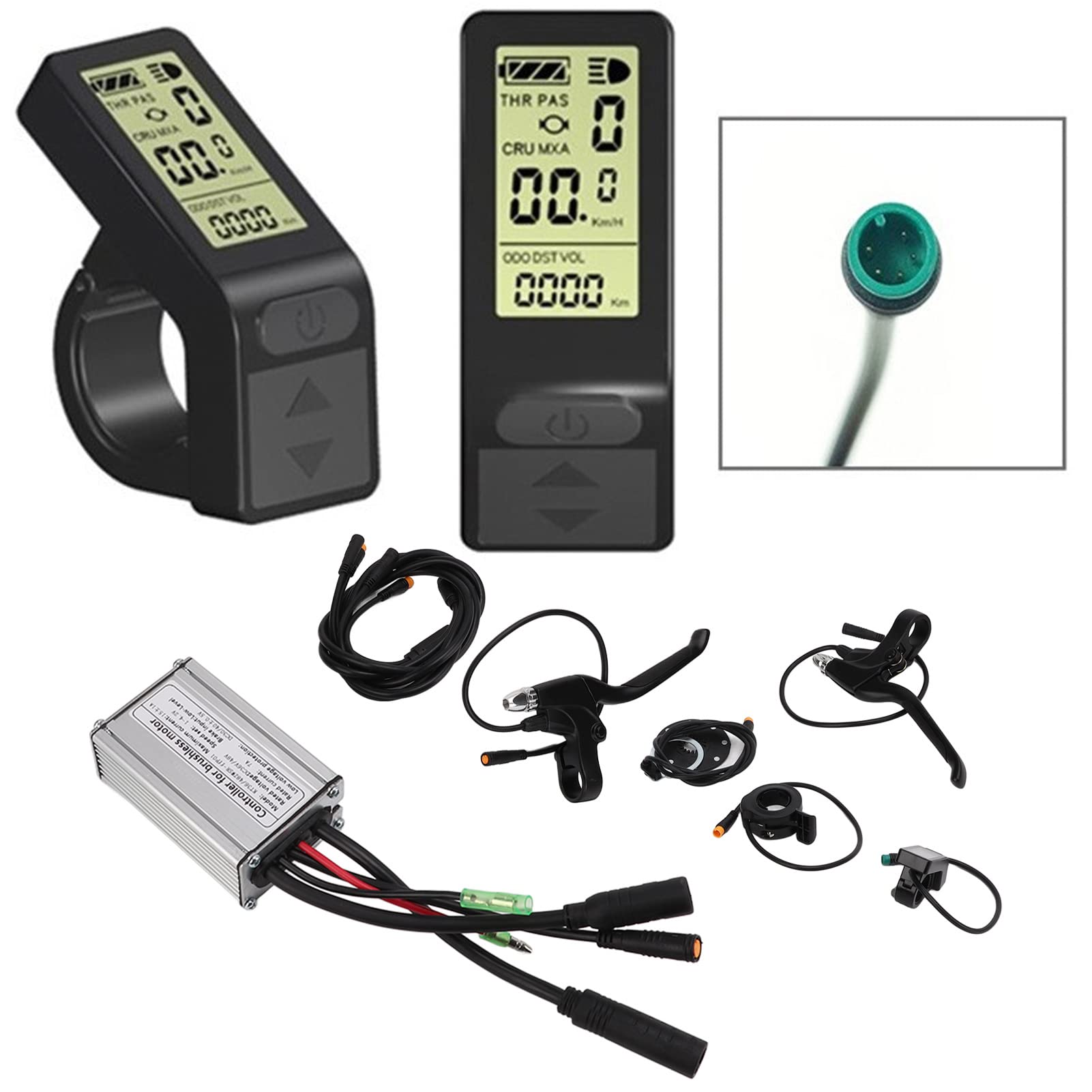 Borstelloze controller display kit 36V-48V 15A 250W/350W voor