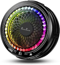PunnkFunnk Mobile Phone Cooler for Gaming | Fast Cooling Semiconductor Phone Cooler | RGB LED Cooling Fan for Android & iPhone | Low Noise Portable Mobile Radiator for PUBG, BGMI, COD (Black)