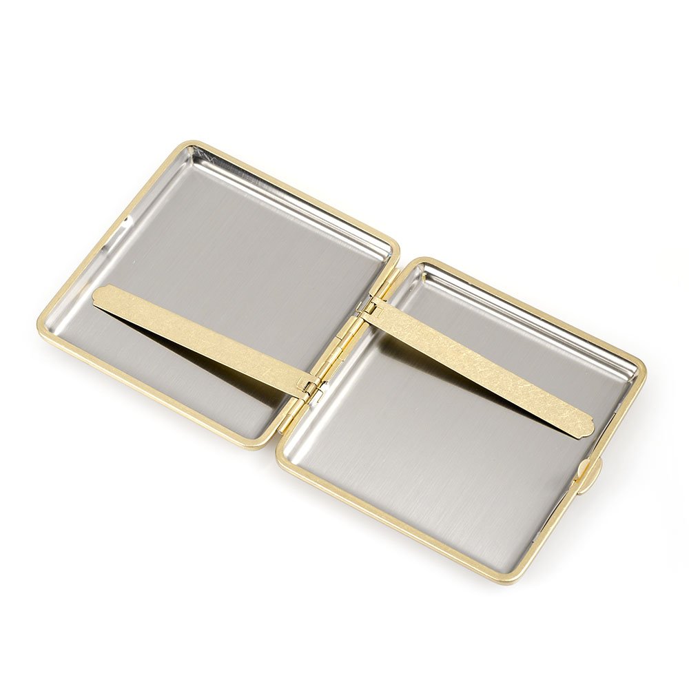 Amazon.com: Leather Metal Cigarette Case Holder Box for 20 Regular