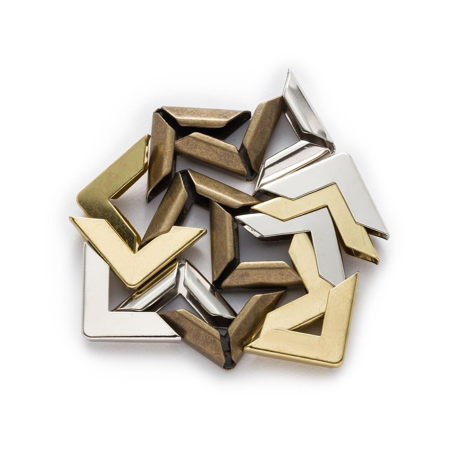 Ochraniacz narożników, Ochraniacz narożników książ Książki Scrapbooking Albumy Menu Teczki Pudełka Torby Metalowe narożniki ochronne Bok 17mm(Gold,100PCS)
