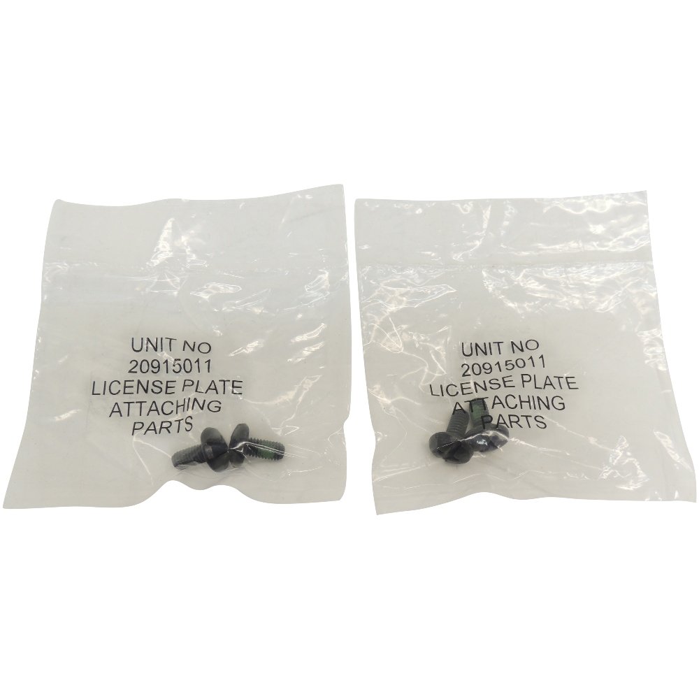 11570951 Black E-Coated Rear License Plate Screws 4-Pack 1/2